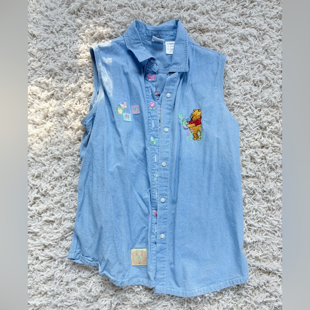 Winnie the Pooh Embroidered Denim Vest